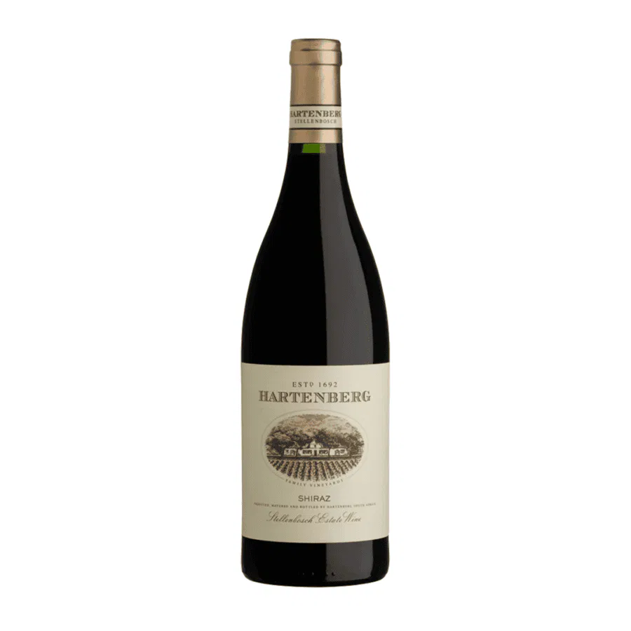 Hartenberg Shiraz from Stellenbosch, showcasing rich South African flavors.