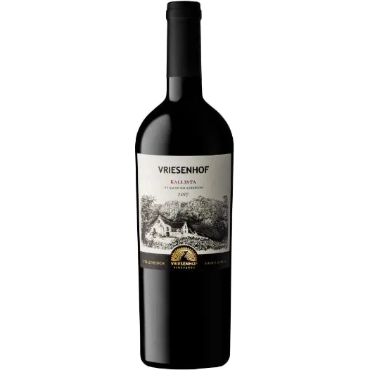 Vriesenhof Kallista 2020 Stellenbosch red wine bottle with elegant label.