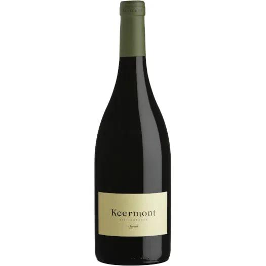 Keermont Stellenbosch Syrah wine bottle with green cap.