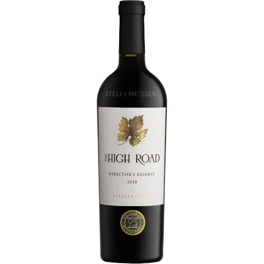 Alt Text: &Quot;The High Road Director'S Reserve 2018, Stellenbosch Wine Bottle.&Quot;