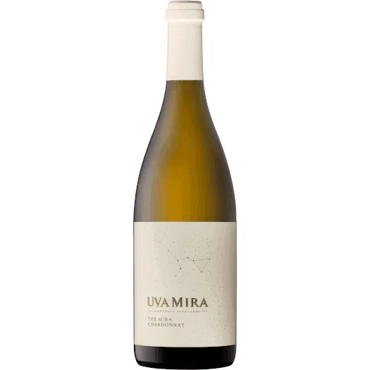 Uva Mira Chardonnay from Stellenbosch, showcasing elegant white wine craftsmanship.