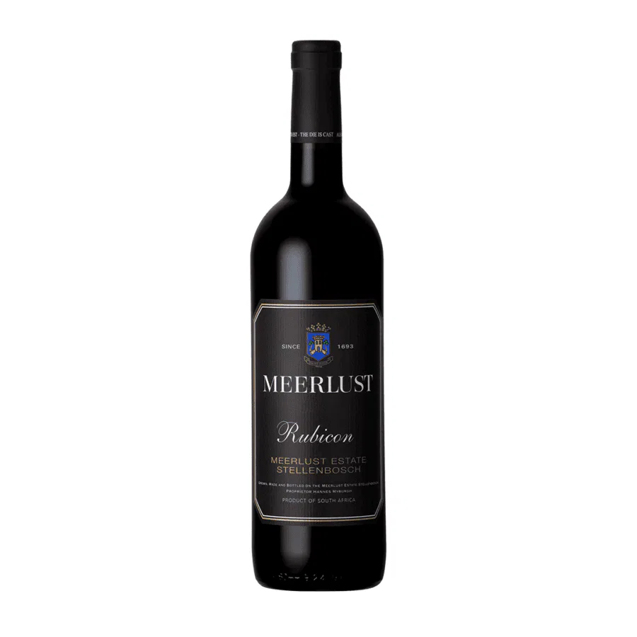 Meerlust Rubicon red wine from Stellenbosch, South Africa.
