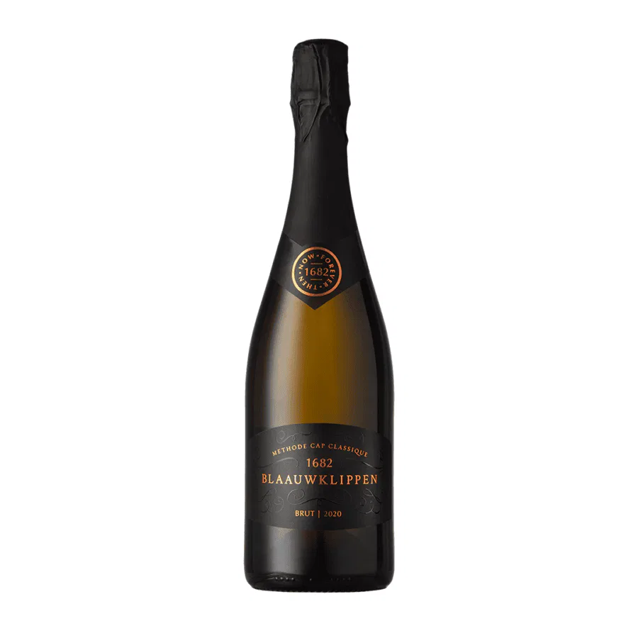 Blaauwklippen 1682 Brut sparkling wine from Stellenbosch, South Africa.
