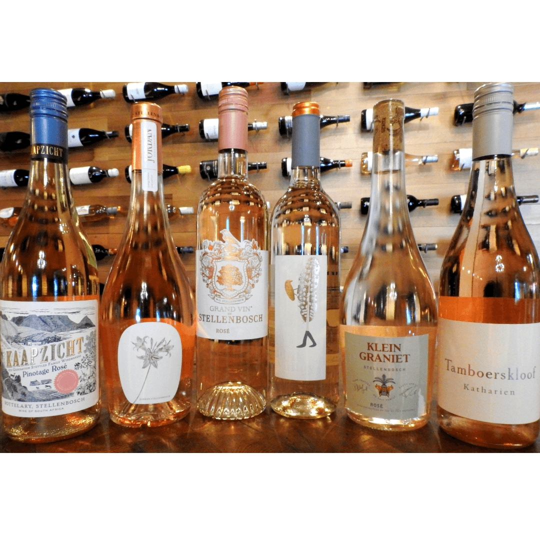 A Rosé Mixed Case Featuring Six Bottles Of South African Rosé Wine.