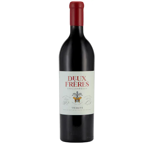Deux Frères Tribute red wine bottle from Stellenbosch.