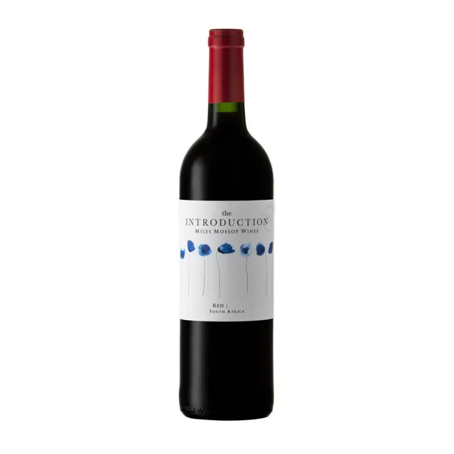 Red wine bottle from Miles Mossop, showcasing Stellenbosch wine.