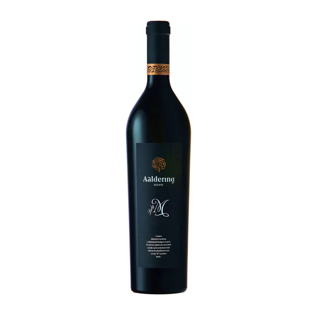 Aaldering Estate Cabernet Sauvignon Bottle Showcasing Stellenbosch Wine Elegance.
