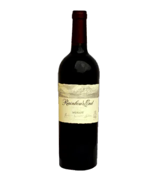 Rainbow’s End Merlot 2022 red wine with dark fruit richness and smooth lingering velvety finish