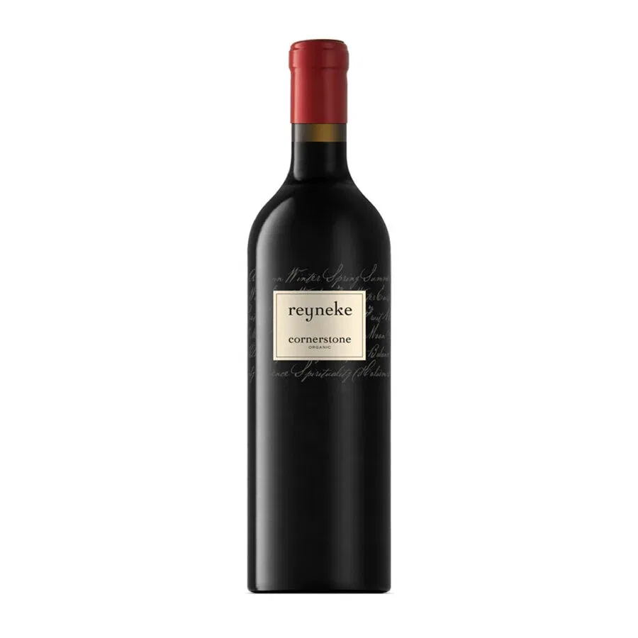 Reyneke Cornerstone organic red wine bottle from Stellenbosch.