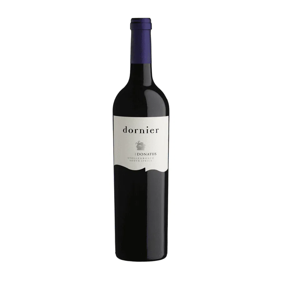 Dornier Donatus Stellenbosch red wine bottle from South Africa.
