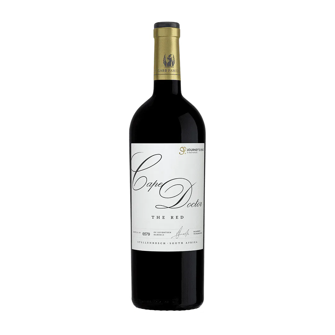 Cape Doctor Red Wine Bottle From Stellenbosch, South Africa.
