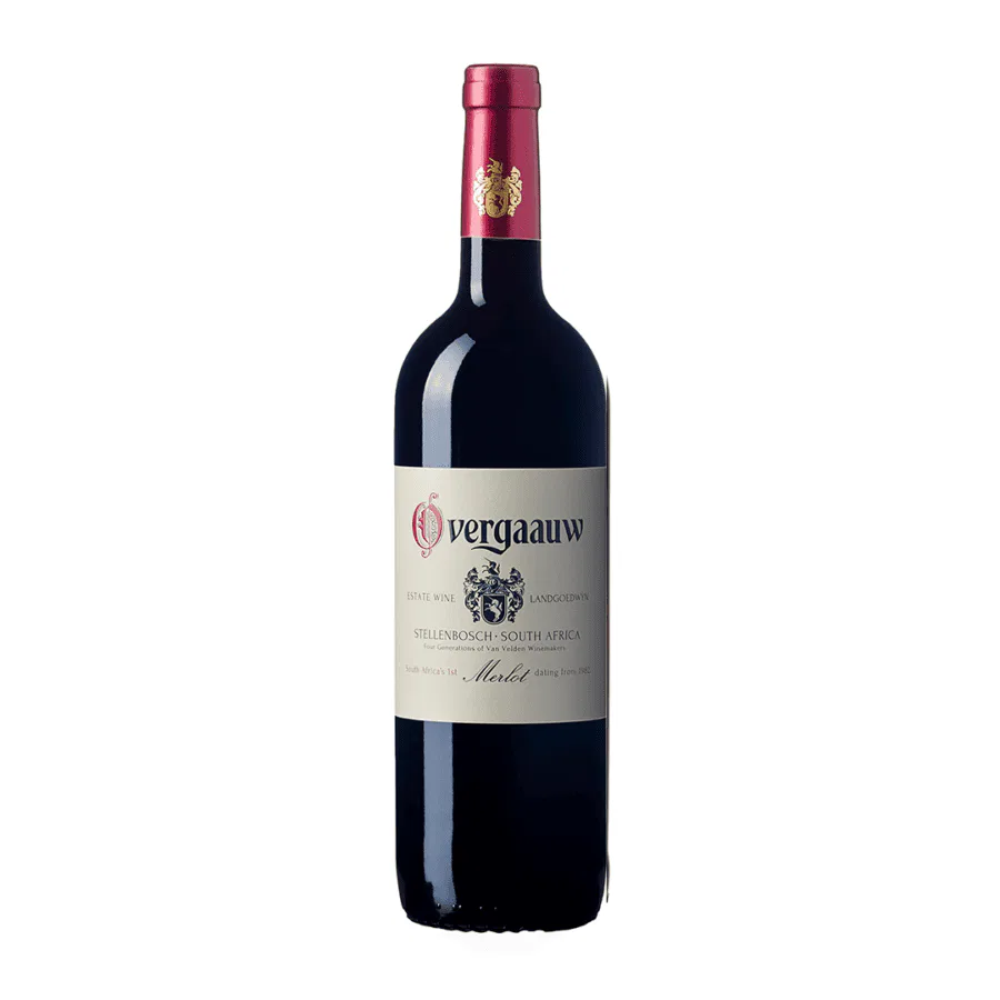 Merlot bottle from Overgaauw, Stellenbosch, South Africa.