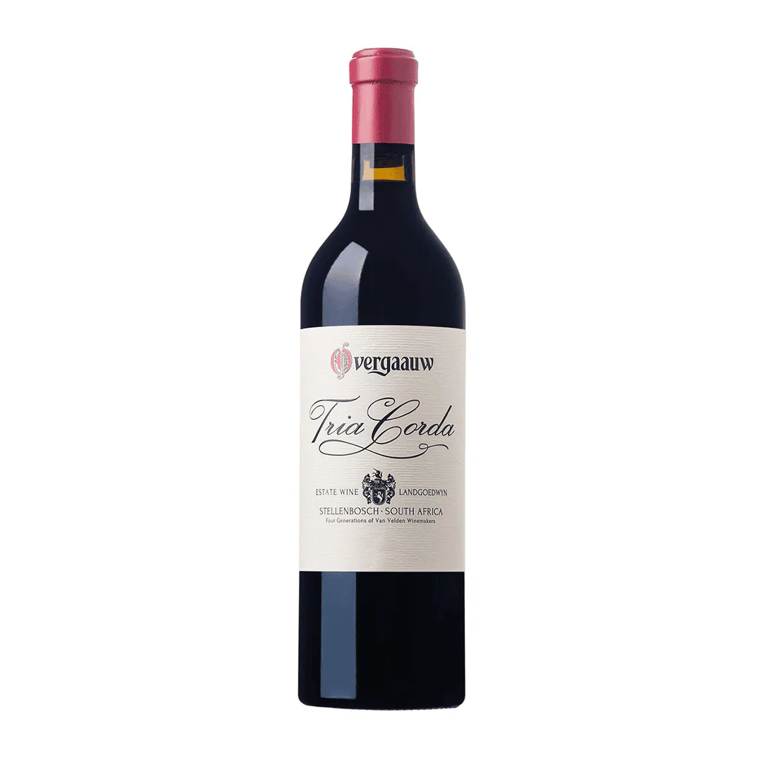 • Overgaauw Tria Corda 2021 Bottle With Red And Black Berry Notes, Violet Lift And Mellow Structured Tannins.