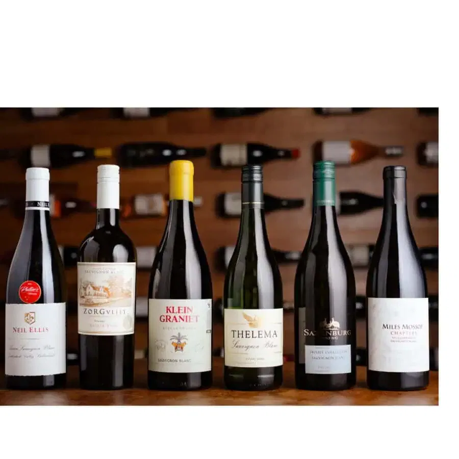 1. Neil Ellis Sauvignon Blanc showcasing South African wine excellence.
2. Zorgvliet Sauvignon Blanc, a refreshing Stellenbosch wine choice.
3. Klein Graniet Sauvignon Blanc, perfect for summer sipping.
4. Thelema Sauvignon Blanc, renowned for its bold flavors.
5. Sadie Family Private Collection, a premium South African wine.
6. Miles Mossop Chapters, a distinguished blend from Stellenbosch.