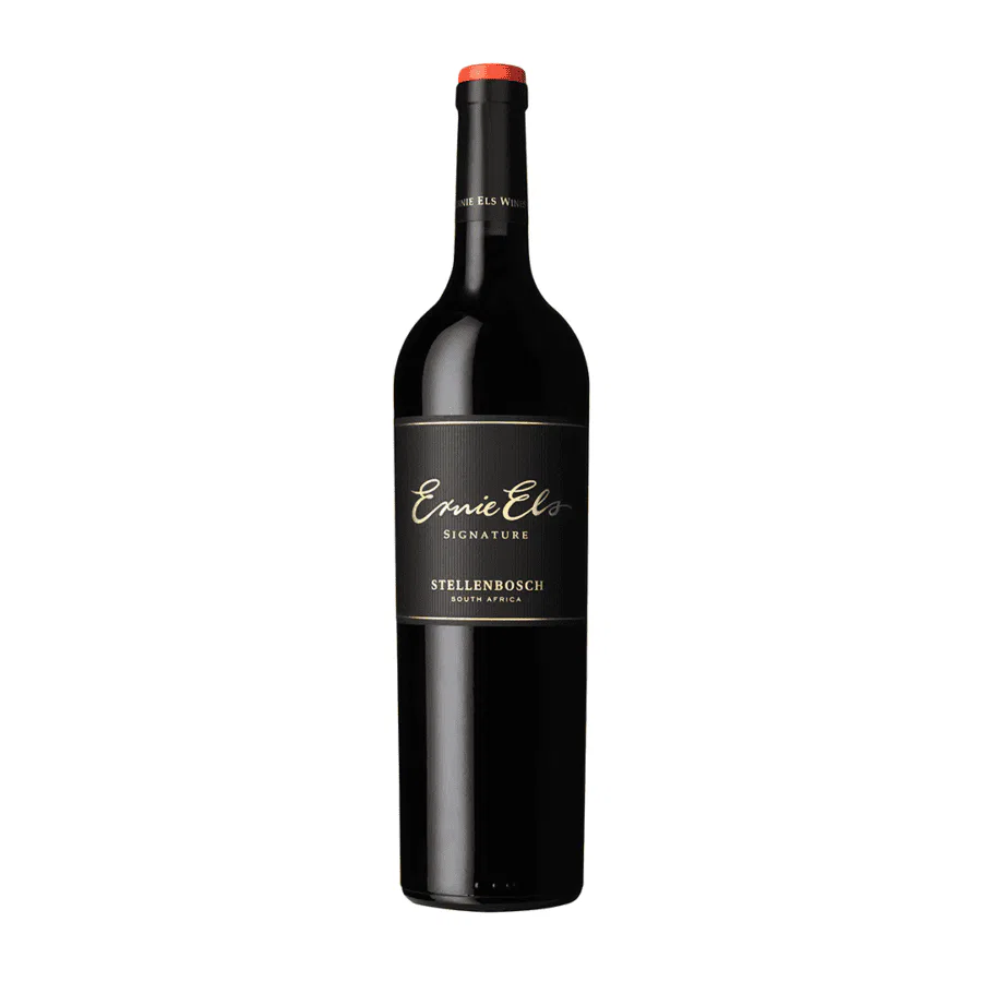 Ernie Els Signature wine bottle from Stellenbosch, South Africa.