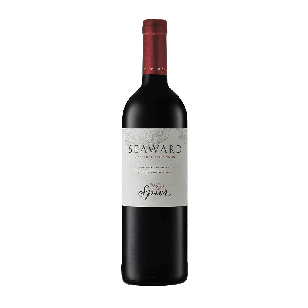Spier Seaward Cabernet Sauvignon 2023 Bottle Presenting Dark Berry Fruit Character With Cedar Spice, Medium To Full Body And Balanced Oak Integration.