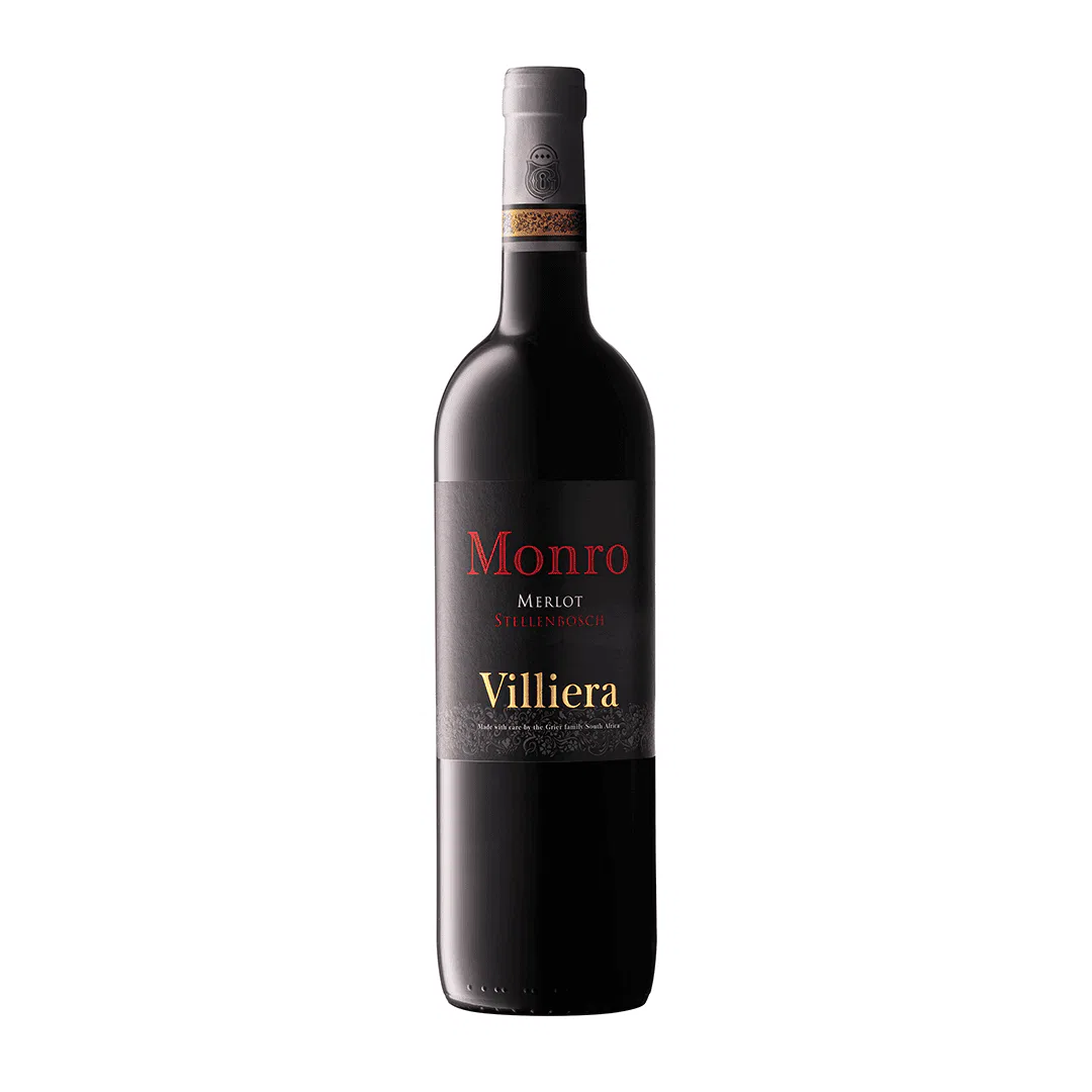 Villiera Monro Merlot 2024 1 Bottle Of Villiera Monro Merlot 2024 The Villiera’s “Reserve” Red Wine With A Dark Bottle Colour And Black Label