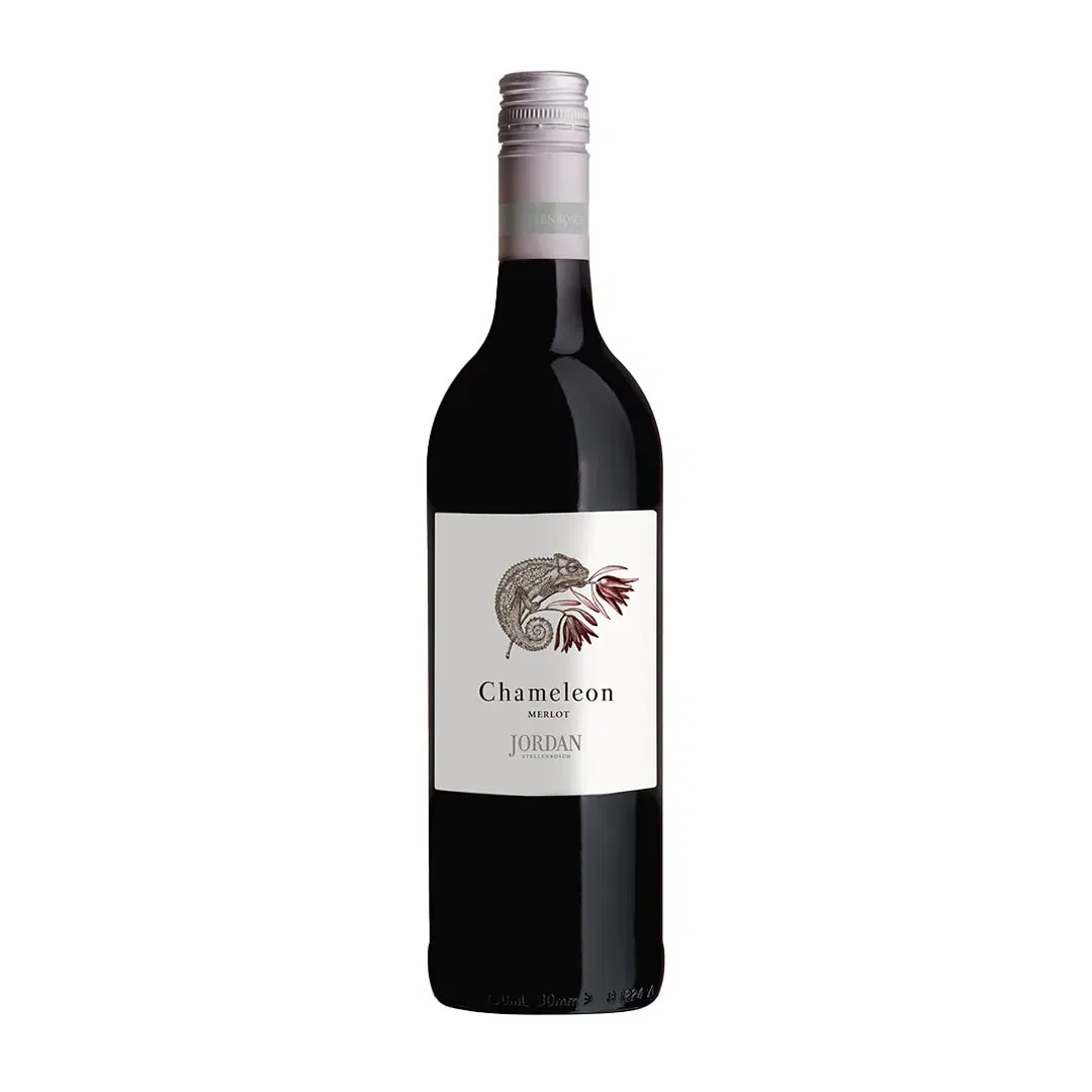 Chameleon Merlot From Jordan, Showcasing Stellenbosch Elegance.