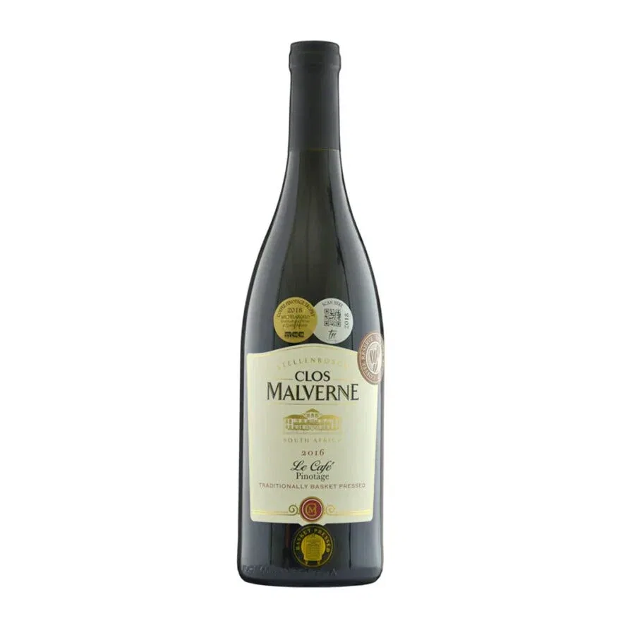 Clos Malverne 2016 Le Café Pinotage from Stellenbosch, South Africa.