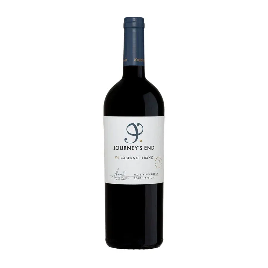 Journey's End V5 Cabernet Franc, Journey’s End V3 Cabernet Franc 2022 from Stellenbosch, South Africa.