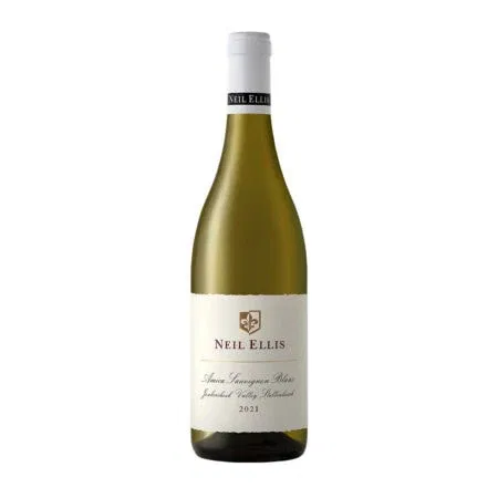Bottle Of Neil Ellis Jonkershoek Amica Sauvignon Blanc 2021-2022 With Fruit Blossom Aromas, Melon Notes And Elegant Oak Texture.