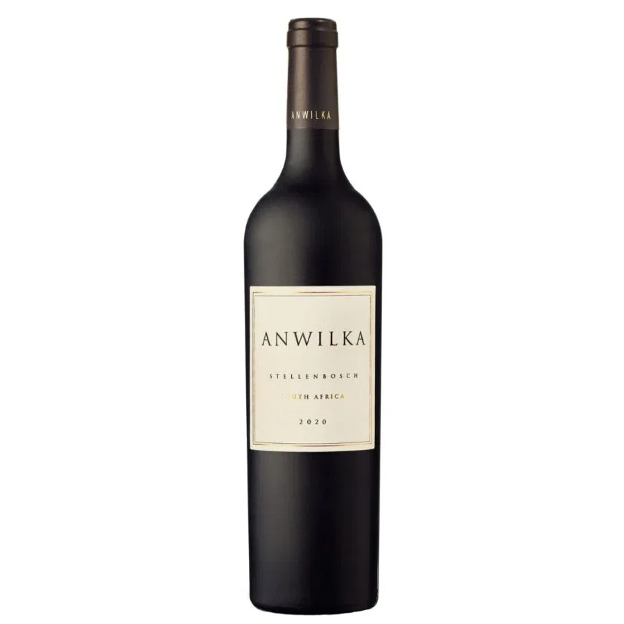 Anwilka Stellenbosch 2020 South African red wine bottle.