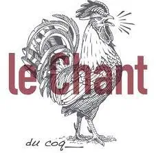 Rooster illustration for Le Chant, showcasing Stellenbosch wine heritage.