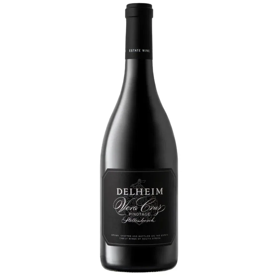 Delheim Vera Cruz Pinotage from Stellenbosch wine estate.