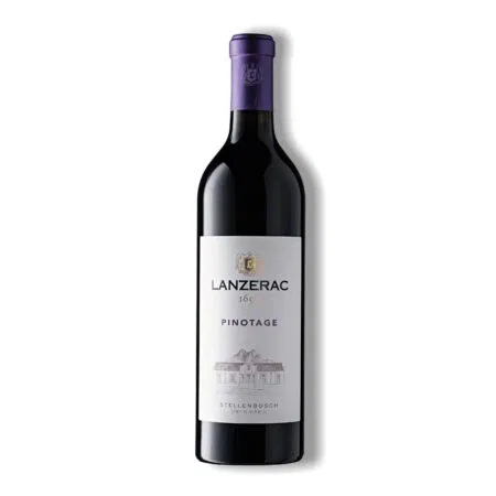 Lanzerac Pinotage Bottle From Stellenbosch, Showcasing South African Wine Heritage.