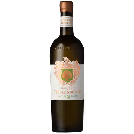 Sauvignon Blanc from Stellenbosch, 2022 vintage, elegantly presented.