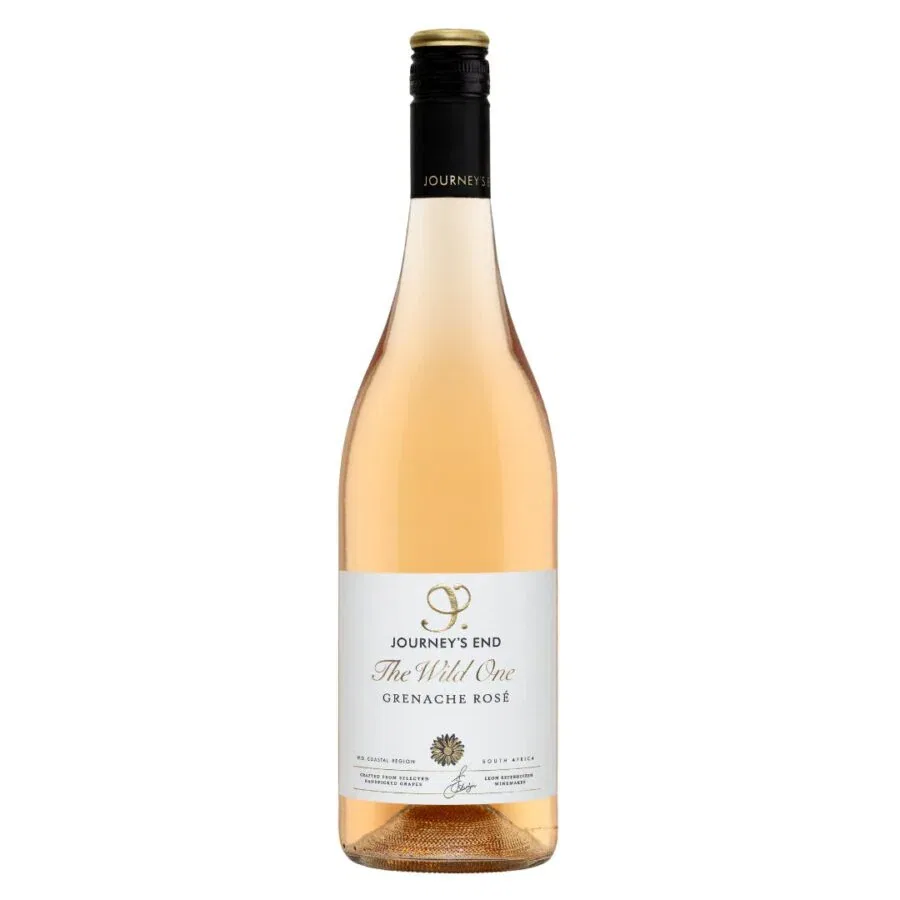Grenache Rosé from Journey's End, showcasing vibrant pink hues.