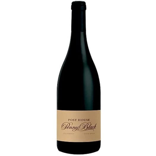 Post House Penny Black Wine Bottle From Stellenbosch, South African Wine.