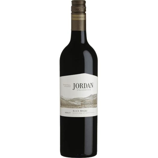 Jordan Black Magic Merlot 2023 From Stellenbosch Wine Region. Rich Merlot Showing Ripe Plum Fruit, Cocoa Notes And Layered Oak Spice With A Smooth, Full-Bodied And Elegant Finish.
