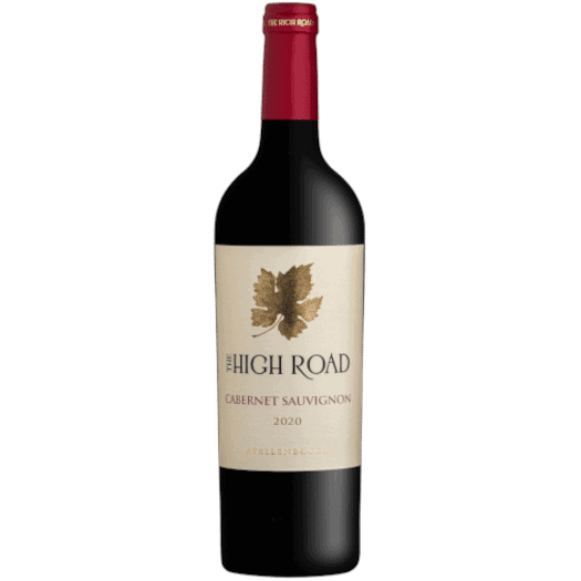 The High Road Cabernet Sauvignon 2020-2023 Bottle Showing Deep Garnet Stellenbosch Red Wine With Structured Oak Profile