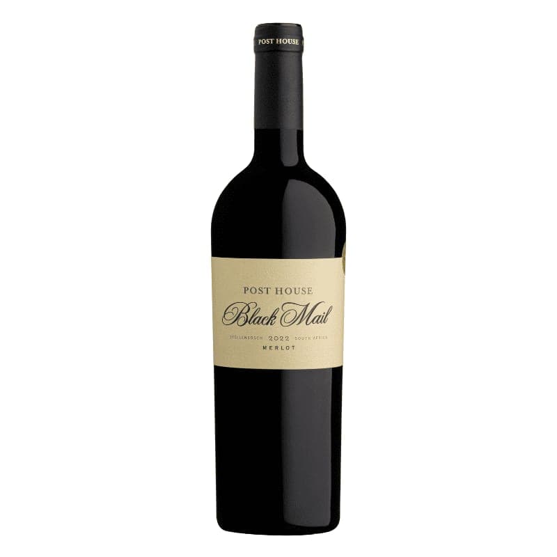 Post House Black Mail 2022 Merlot From Stellenbosch, South Africa.