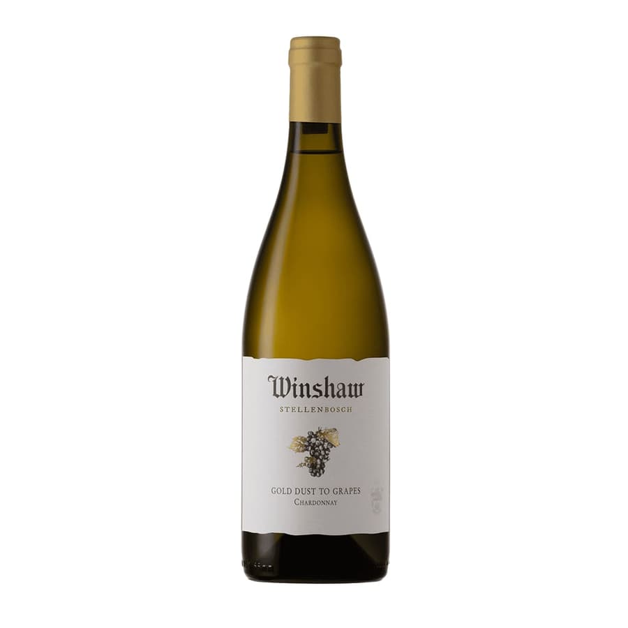 Winshaw Gold Dust To Grapes Chardonnay 2024 Bottle.