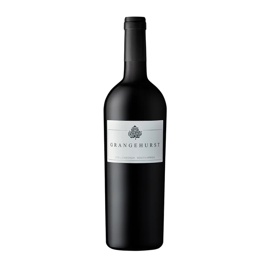 Bottle Of Grangehurst 2014 Featuring A Rich Ruby Red Wine With Smooth Clarity And Structured Visual Depth.