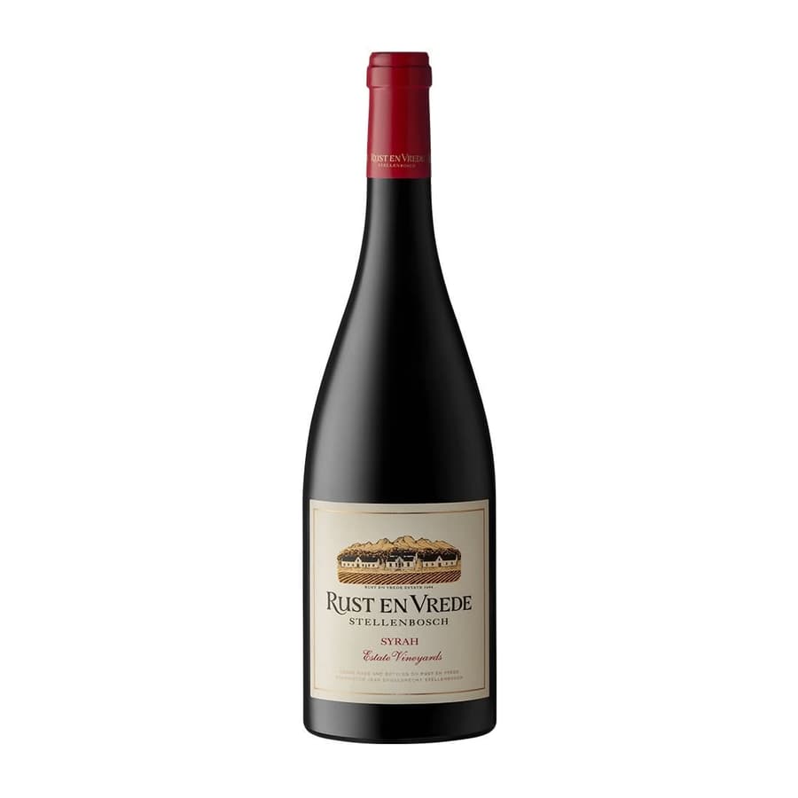 Rust En Vrede Syrah From Stellenbosch, Showcasing Premium South African Wine Craftsmanship.