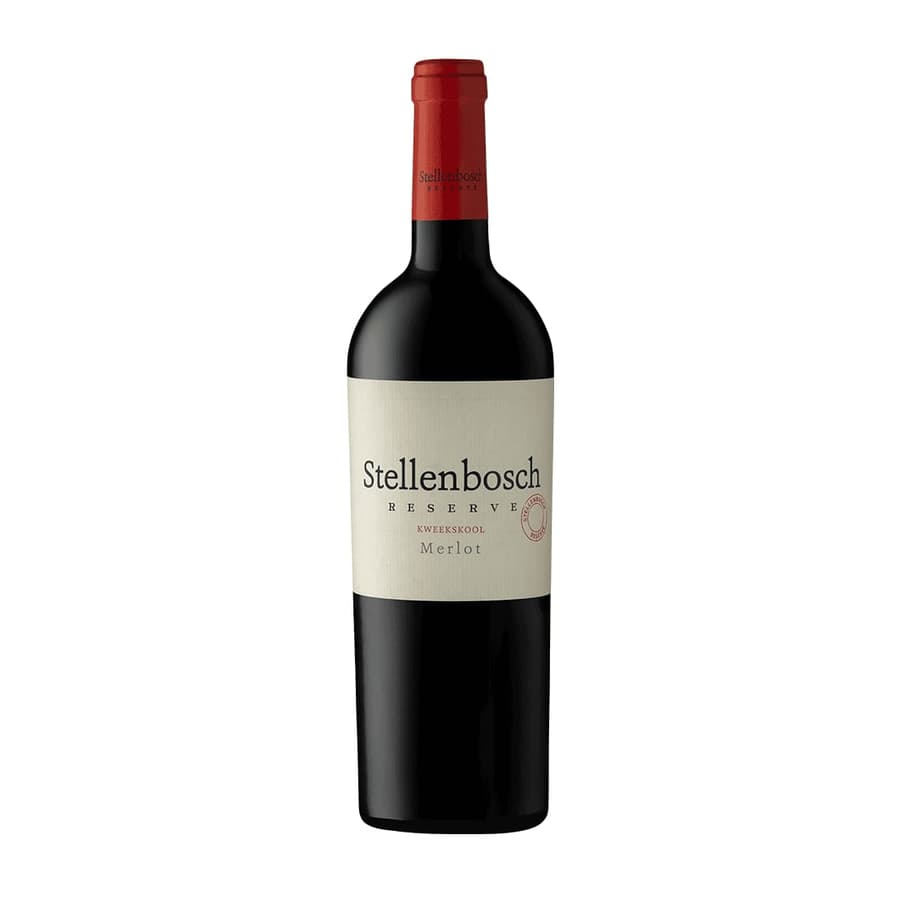 Stellenbosch Reserve Merlot Bottle Showcasing Premium South African Wine.