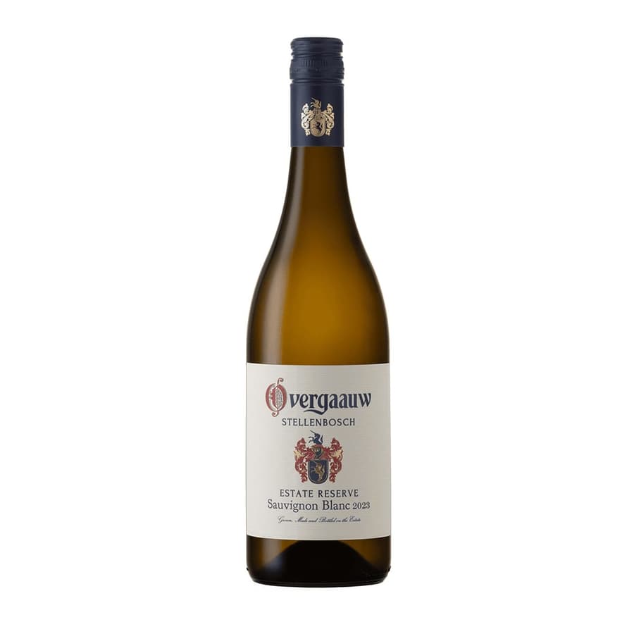 Overgaauw Estate Reserve Sauvignon Blanc 2023-2025 Bottle Showing Lime Zest, Green Apple And Crisp Mineral Freshness.