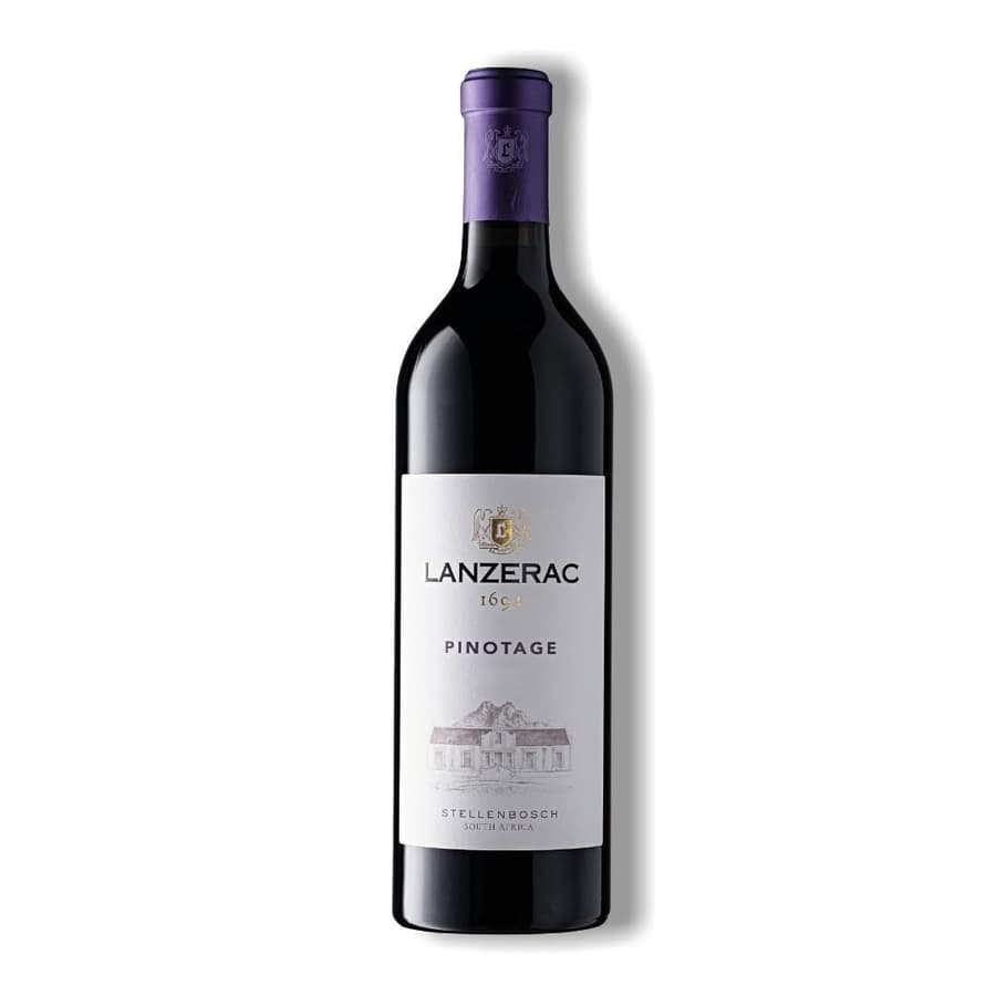 Lanzerac Pinotage Bottle From Stellenbosch, Showcasing South African Wine Heritage.