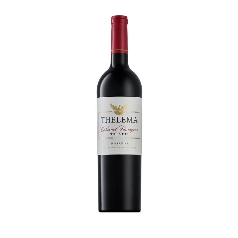 Bottle Of Thelema The Mint Cabernet Sauvignon 2022-2023 Showing Eucalyptus Influence, Cassis Richness And 18 Months Oak Maturation.
