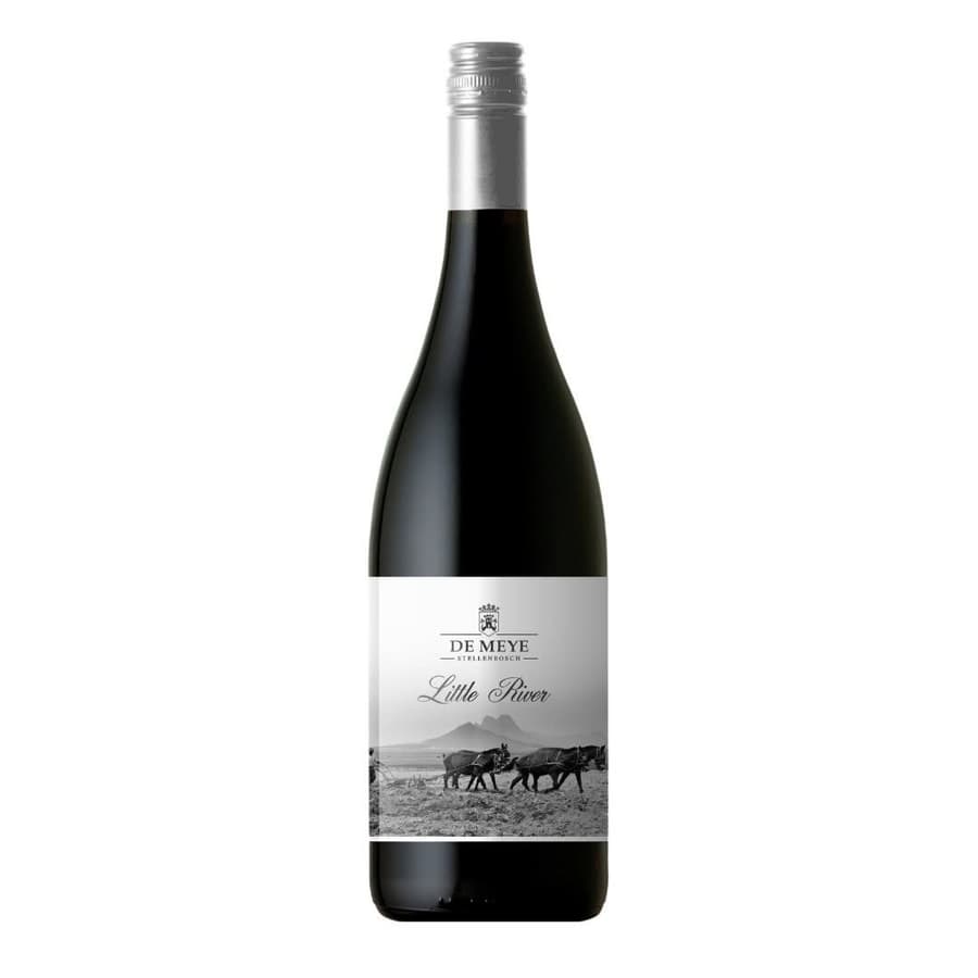 De Meye Little River Stellenbosch Red Blend 2021 Dark Red Wine Bottle.