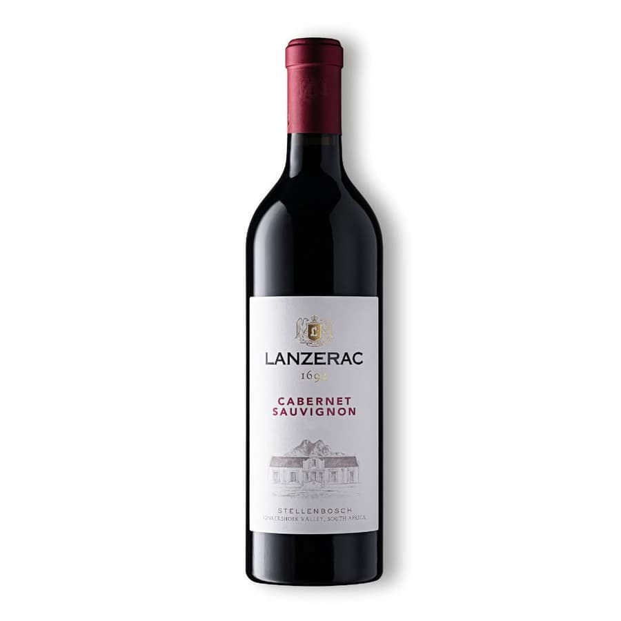 Lanzerac Cabernet Sauvignon 2021 Wine Bottle With Blackberry Cocoa And Cedar Spice Character