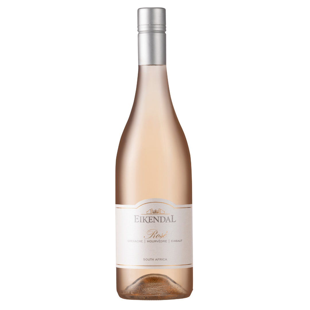 Eikendal Rosé 2025 Bottle Showcasing South African Grenache, Mourvèdre, And Cinsaut.