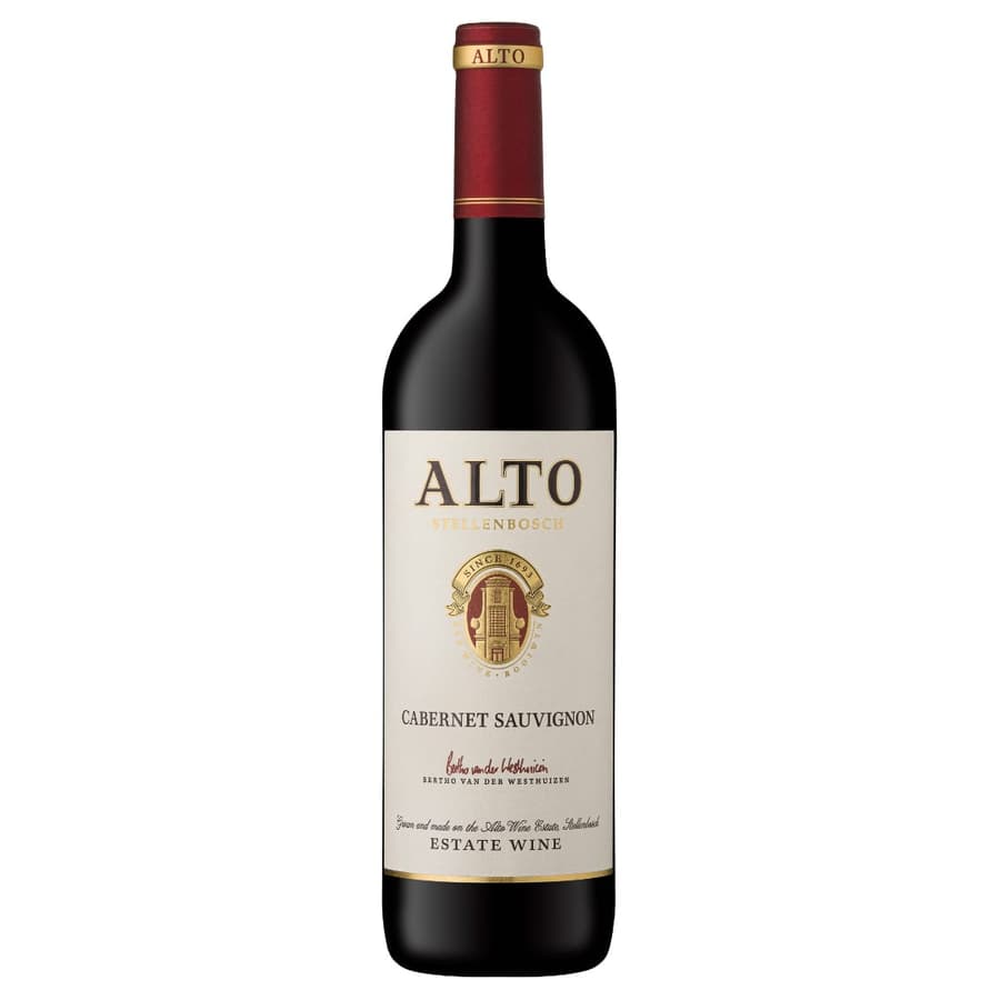 Alto Cabernet Sauvignon 2020 Bottle Showing Structured Stellenbosch Cabernet Sauvignon With Silky Black Cherry Flavours