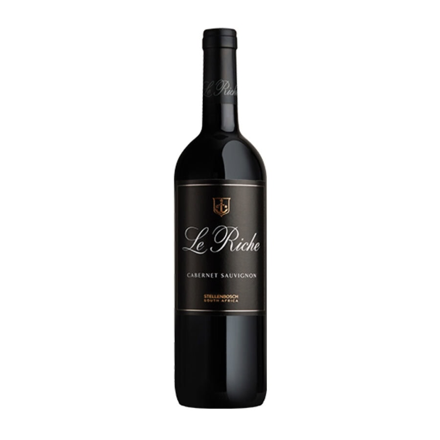 Le Riche Cabernet Sauvignon 2018 wine bottle showing classic Stellenbosch Cabernet Sauvignon with cassis and cherry character