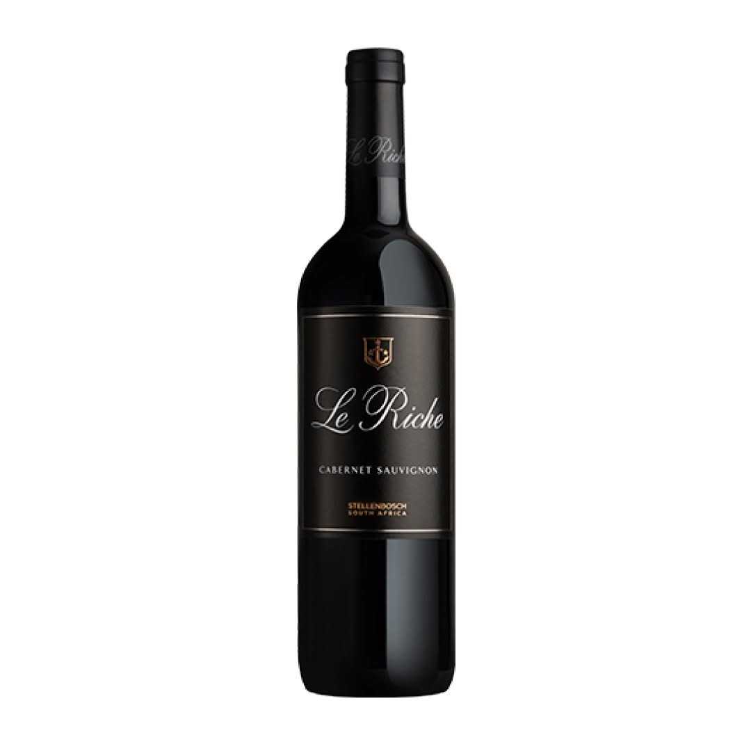 Le Riche Cabernet Sauvignon 2018 Wine Bottle Showing Classic Stellenbosch Cabernet Sauvignon With Cassis And Cherry Character
