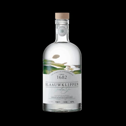 Blaauwklippen 1682 Garden Gin Bottle, Showcasing Stellenbosch Craftsmanship.