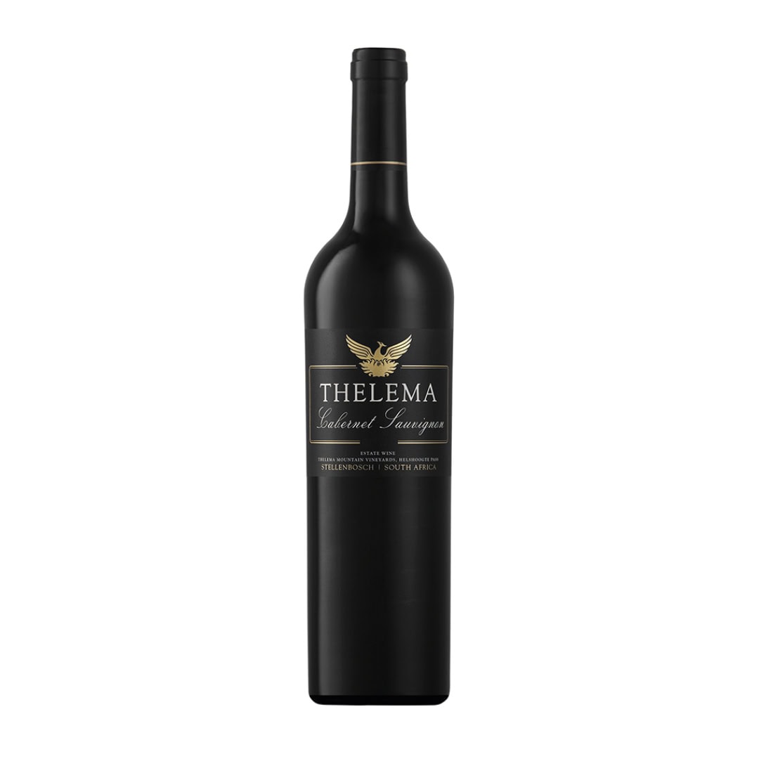 Thelema Cabernet Sauvignon 2019 Estate Wine Bottle From Stellenbosch, South Africa.